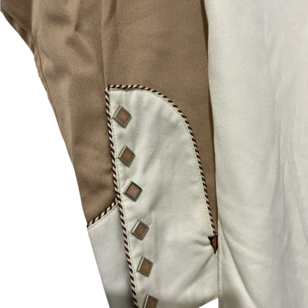 Panhandle Slim Cream and Tan Western Shirt - Picture 3 of 8